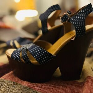 Polka Dot Platform Sandals